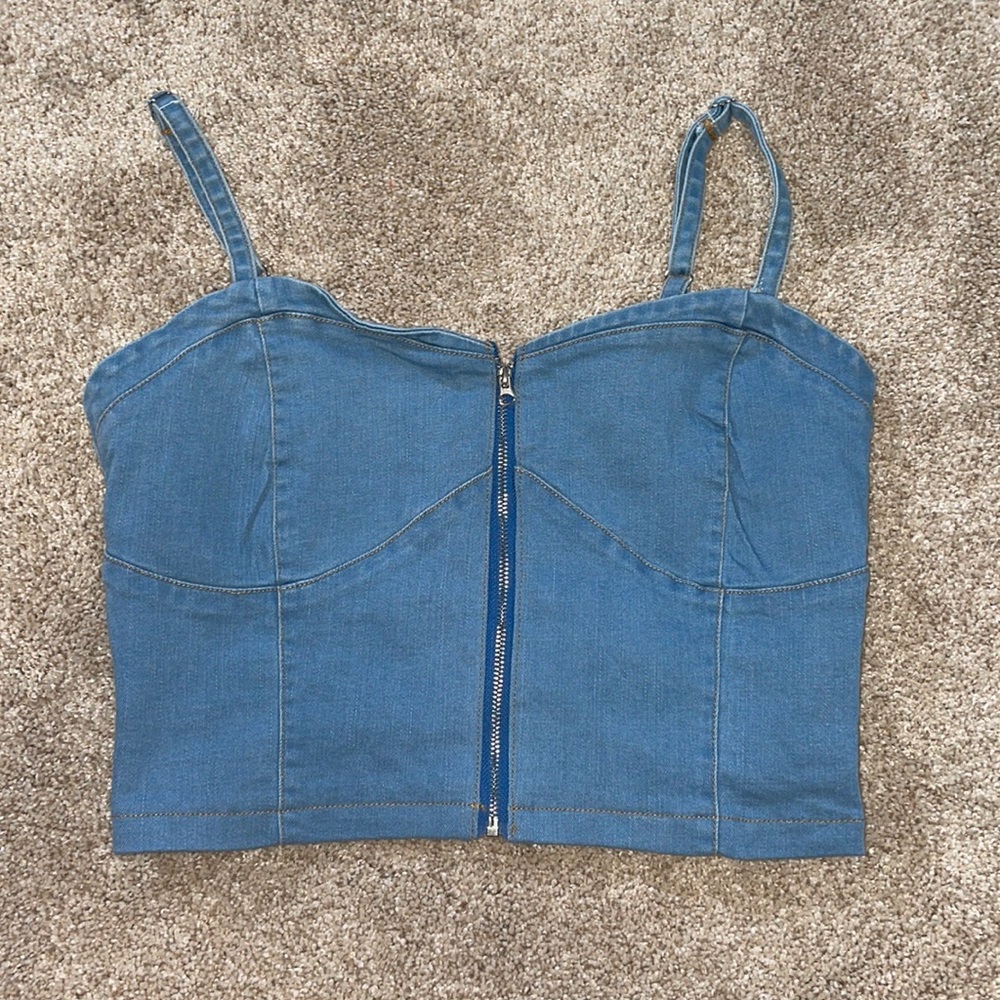 Denim crop top